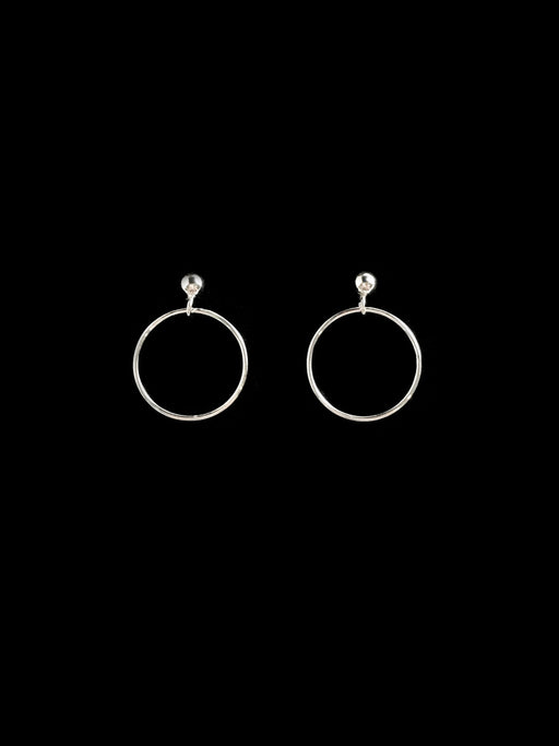 Ball Posts with Ring Earrings | Sterling Silver Studs | Light Years