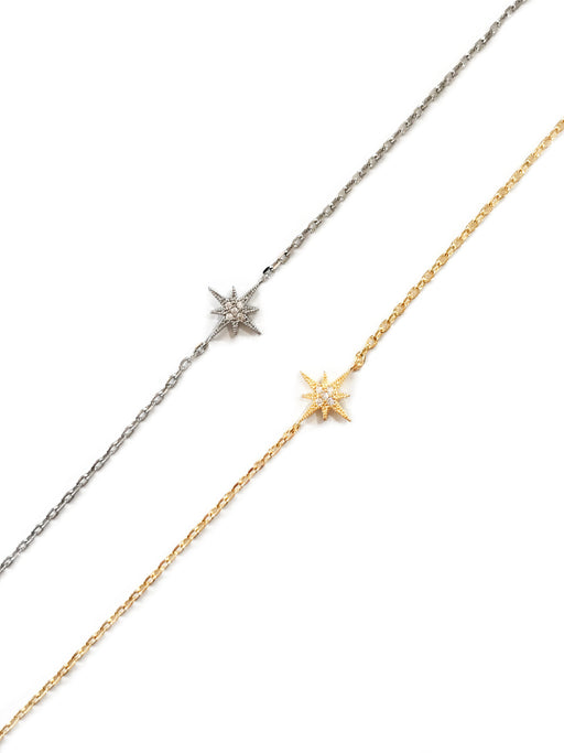 CZ Twinkle Star Bracelet | Gold Silver Plated Chain | Light Years