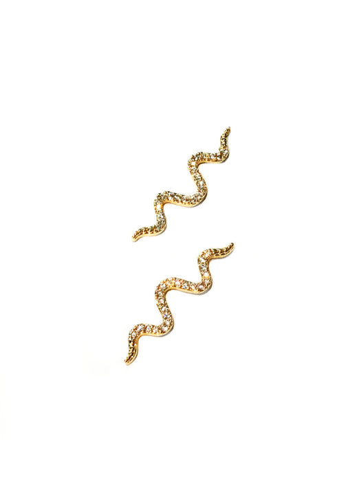 CZ Snake Earrings