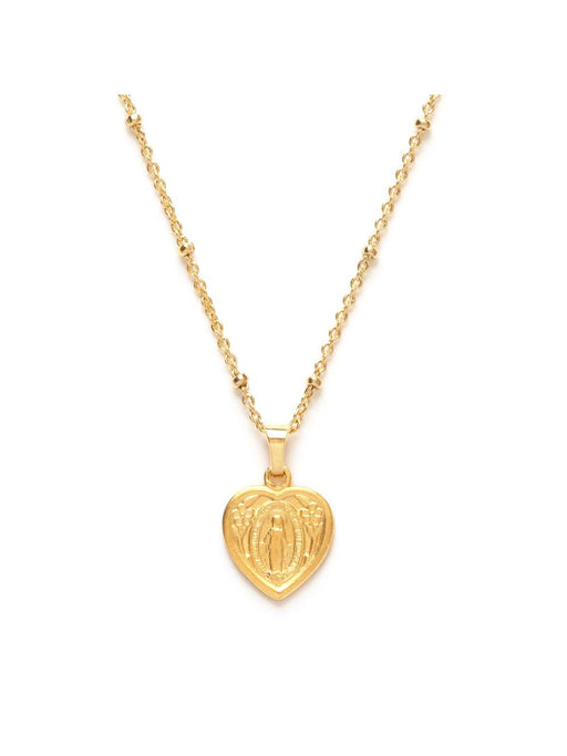 Virgin Mary Medallion Necklace Amano | 14kt Gold Plated | Light Years
