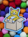 Cat in Box Sticker | Water Resistant USA | Light Years Jewelry Gifts