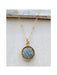 Cut Gemstone Disc Necklace | Labradorite | Gold Filled Chain Pendant | Light Years