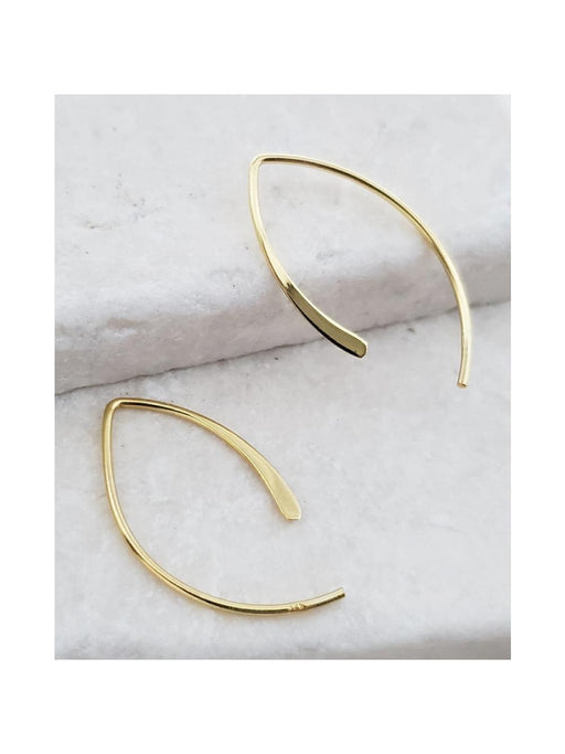 Marquis Ear Threads | Gold Vermeil Sterling Silver Earrings | Light Years