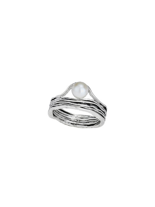 Textured Pearl Statement Ring
