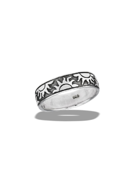 Sunrise Band Thumb Ring | Sterling Silver Size 6 7 8 9 10 | Light Years