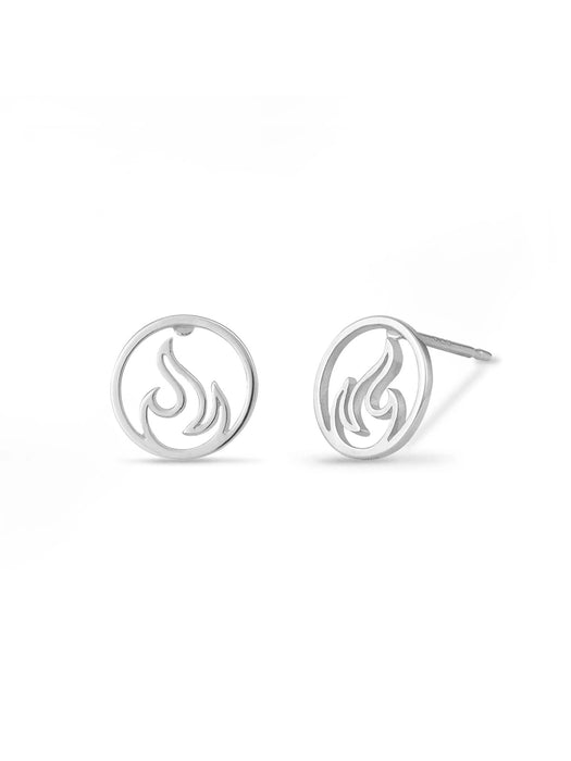 Fire Element Posts | Sterling Silver Studs Earrings | Light Years Jewelry
