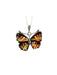 Carved Amber Butterfly Necklace | Sterling Silver Chain | Light Years