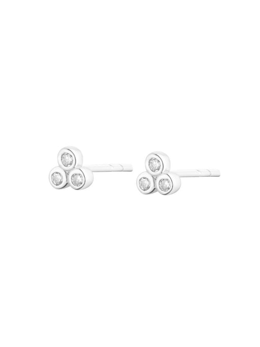 Triple CZ Posts | Sterling Silver Studs Earrings | Light Years Jewelry