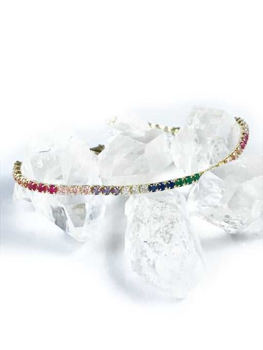 CZ Tennis Bracelet | Gold Vermeil Sterling Silver | Light Years Jewelry