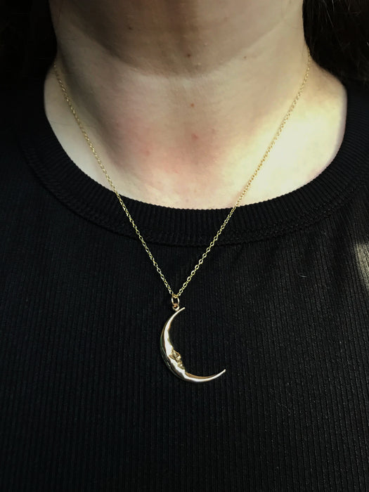 18K Gold Crescent Moon Necklace | Noémie