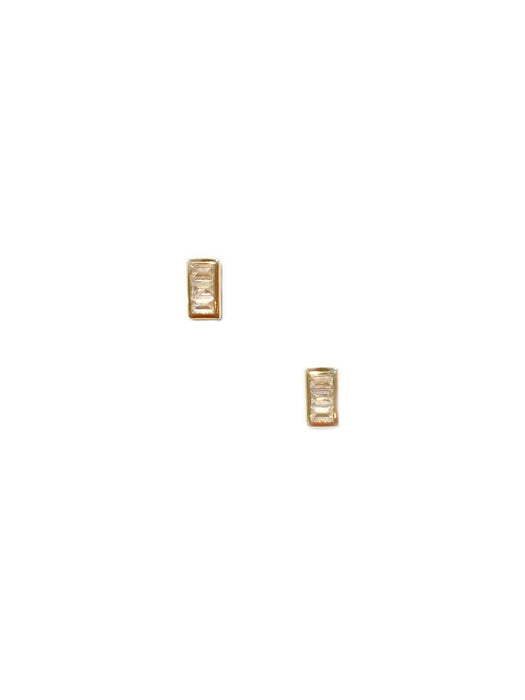 Stacked Baguette Posts | Gold Vermeil Studs Earrings | Light Years