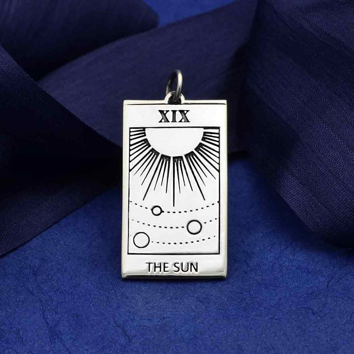 Tarot Cards Pendant Necklace | The Sun | Sterling Silver Pendant Chain | Light Years