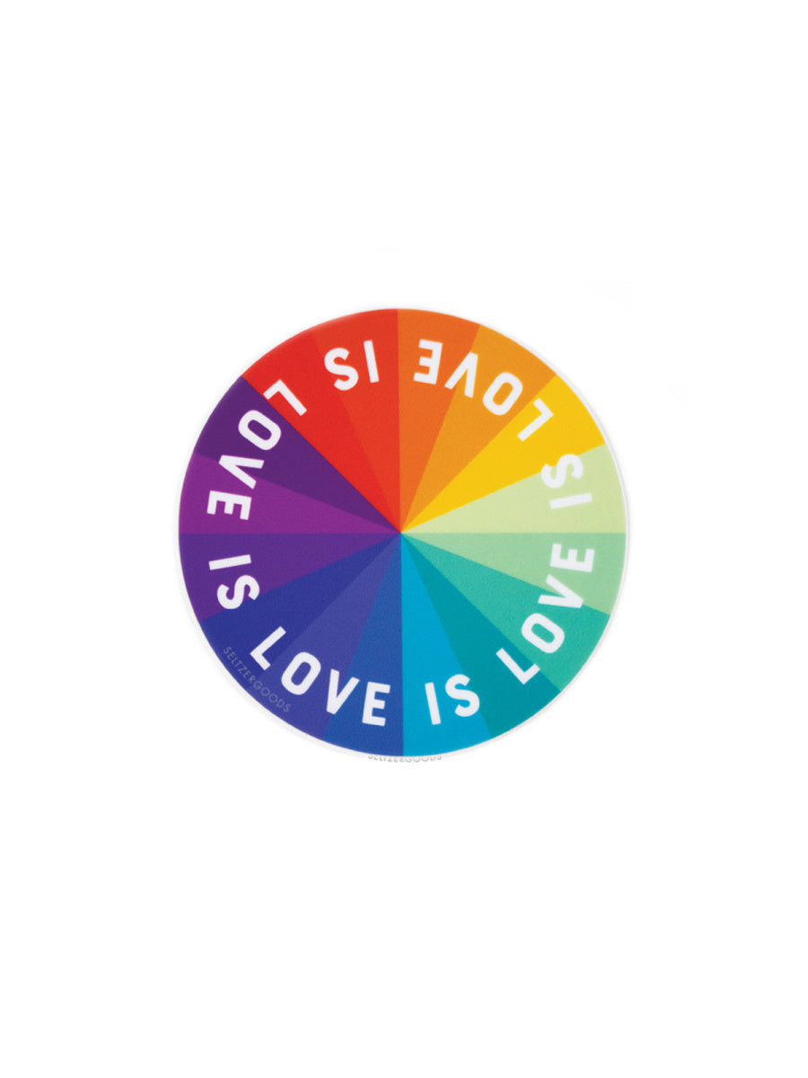Love is Love Color Wheel Sticker | Rainbow Pride | Light Years Jewelry