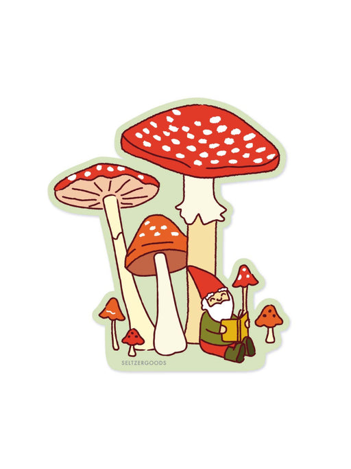 Gnome & Mushroom Sticker | Water Resistant USA | Light Years Jewelry