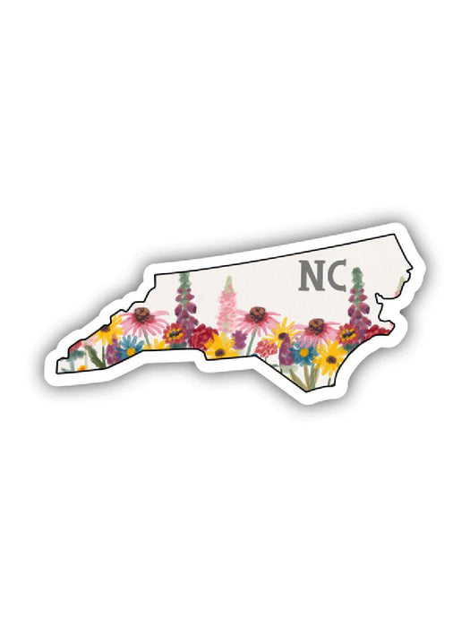 Floral North Carolina NC Sticker | USA Water Sun Resistant | Light Years