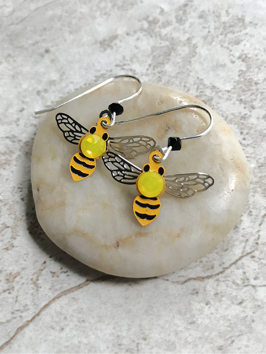 Honey Bee Dangles by Sienna Sky | Sterling Silver Earrings | Light Years