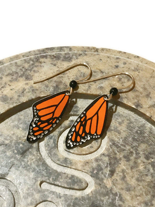 Monarch Butterfly Wing Dangles | Sterling Silver Earrings | Light Years