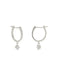 CZ Dangle Pincatch Hoops | Gold Silver Plated Earrings | Light Years