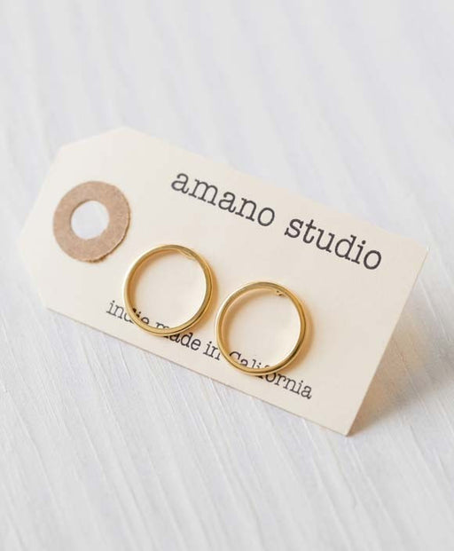 Modern Circle Posts by Amano, $18 | Gold | Light Years Jewelry
