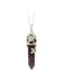 Floral Wrapped Amethyst Crystal Necklace | Silver Chain | Light Years