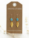 Turquoise & Palm Leaves Dangles by Amano Studio | Light Years Jewelry
