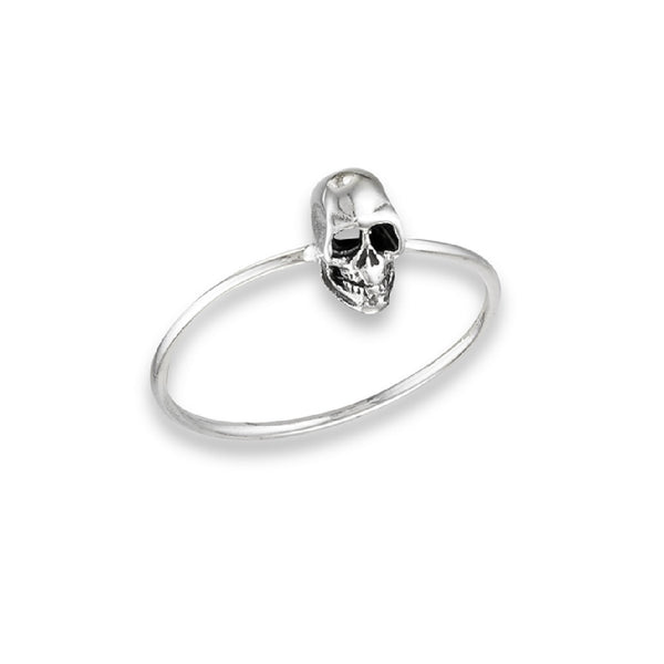 Skull Ring | Sterling Silver Band Size 4 5 6 7 8 9 | Light Years Jewelry
