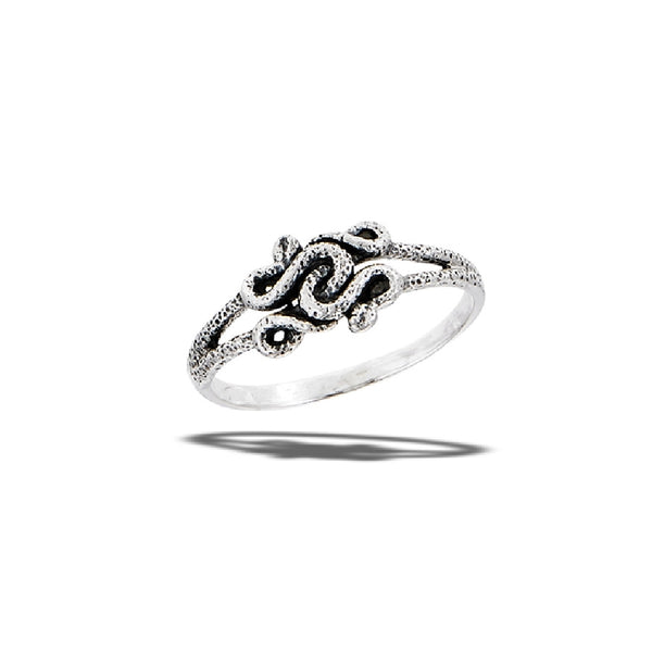 Snake Knot Ring | Sterling Silver Band Size 5 6 7 8 | Light Years Jewelry