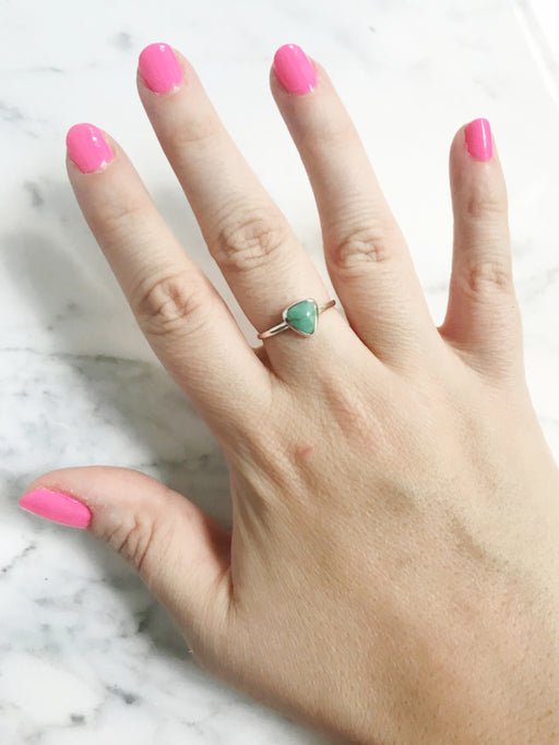 Turquoise Triangle Ring | Sterling Silver Size 6 7 8 9 10 | Light Years
