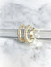 CZ Crystal Huggie Hoops | Clear Diamond | Gold Vermeil Earrings | Light Years Jewelry