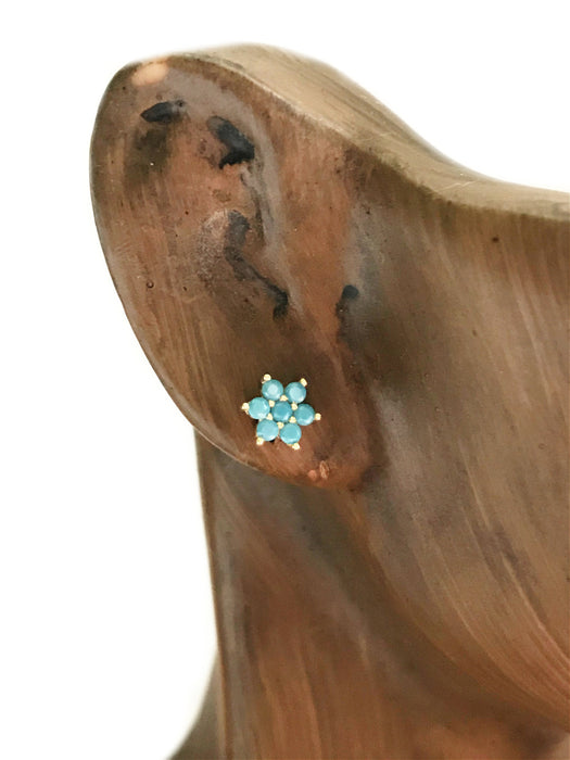 CZ Crystal Flower Posts | 14kt Gold Vermeil Studs Earrings | Light Years