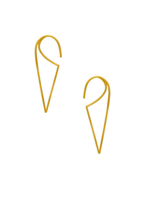 On Point Triangle Earrings | Sterling Silver Gold Vermeil | Light Years