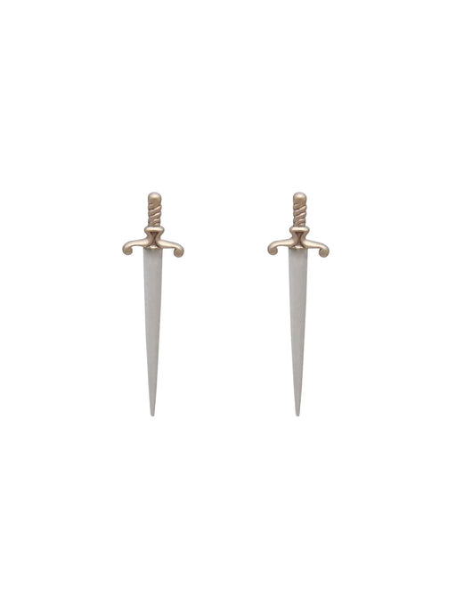 Large Sword Post Earrings | Sterling Silver Studs | light Years Jewelry