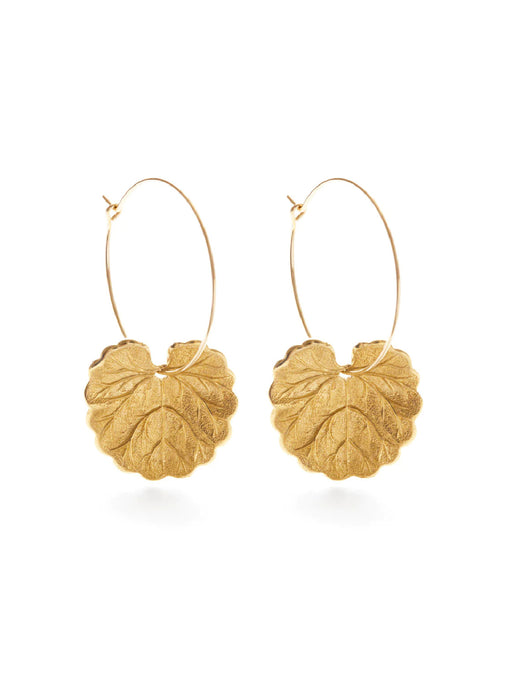 Geranium Leaf Hoop Earrings by Amano Studio | 14k Gold Fill | Light Years