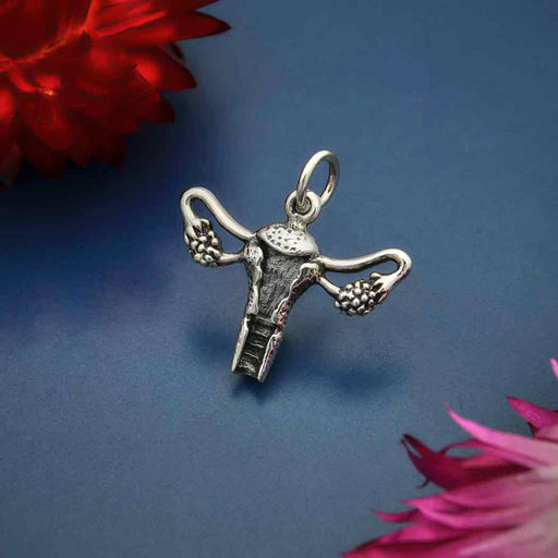 Uterus Charm Necklace | Sterling Silver Pendant Chain | Light Years