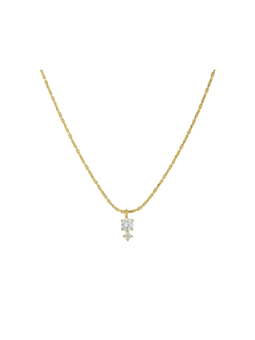 Stacked CZ Crystal Necklace | Gold Plated Pendant Chain | Light Years