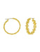 Daisy Chain CZ Pincatch Hoops | Gold Plated Earrings | Light Years Jewelry