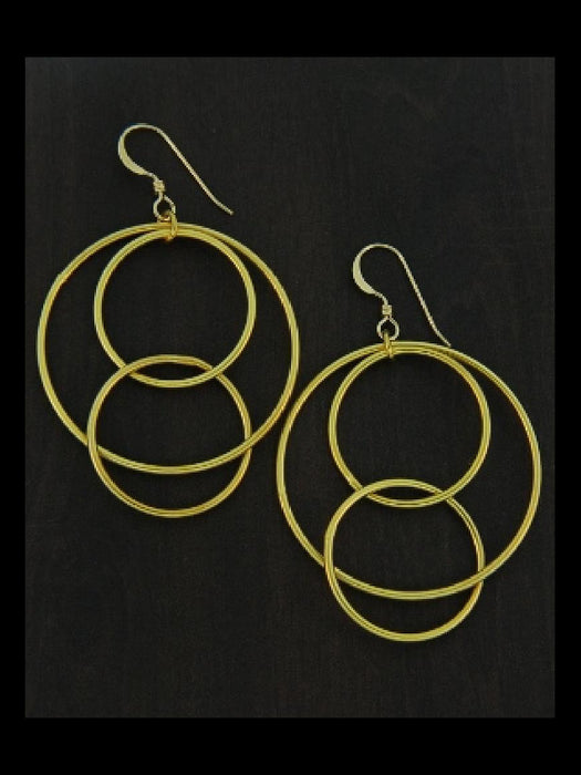 Linked Rings Statement Earrings | 14kt Gold Filled Dangles | Light Years