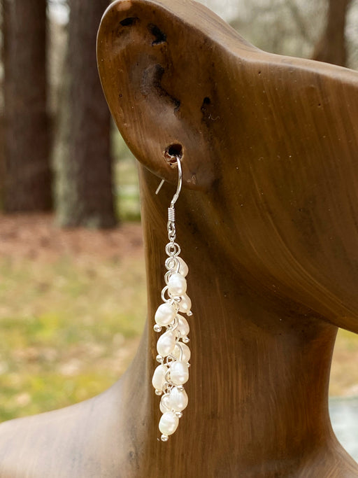 Rice Pearl Waterfall Dangles | Sterling Silver Earrings | Light Years