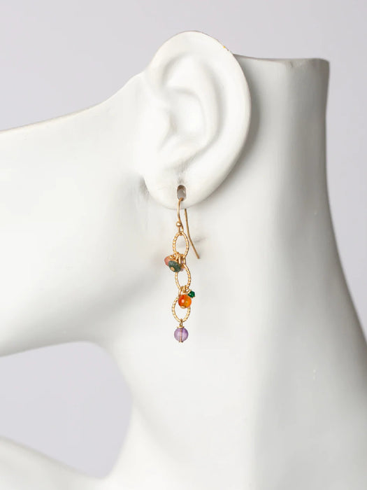 Bergamot Stone Oval Earrings by Anne Vaughan | Light Years Jewelry