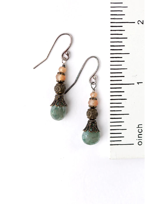 Courage Antique Aquamarine Dangles Earrings by Anne Vaughan | Light Years