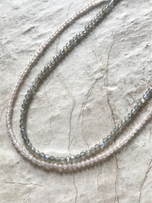 Faceted Gemstone Beaded Necklace | Sterling Silver | Light Years Jewelry