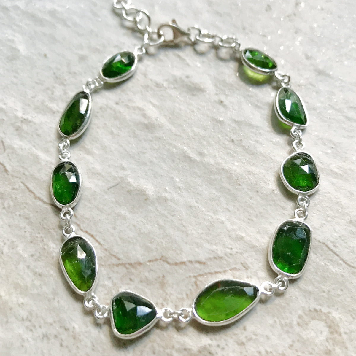 Dangle Chip Chrome Diopside Earrings, image size:1200x1200