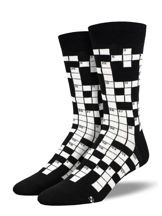 Crossword Puzzle Men's Socks | Gifts & Accessories | Light Years Jewelry