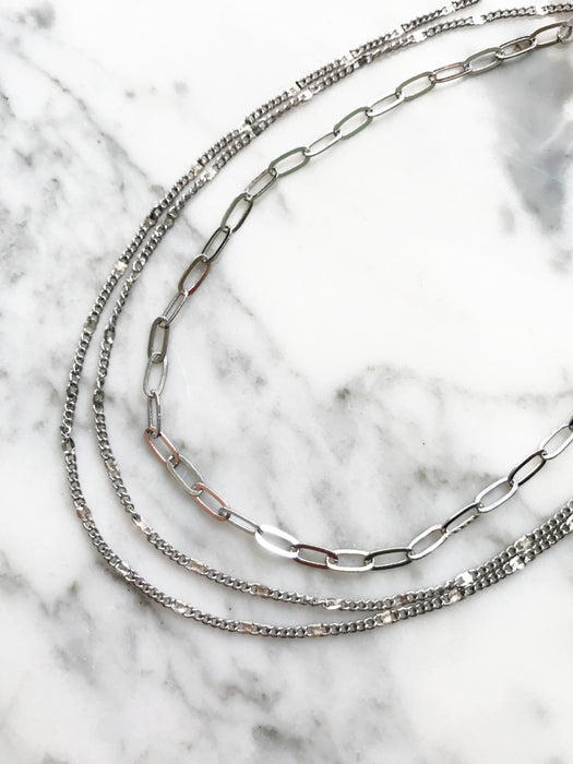 Triple Layer Chain Necklace