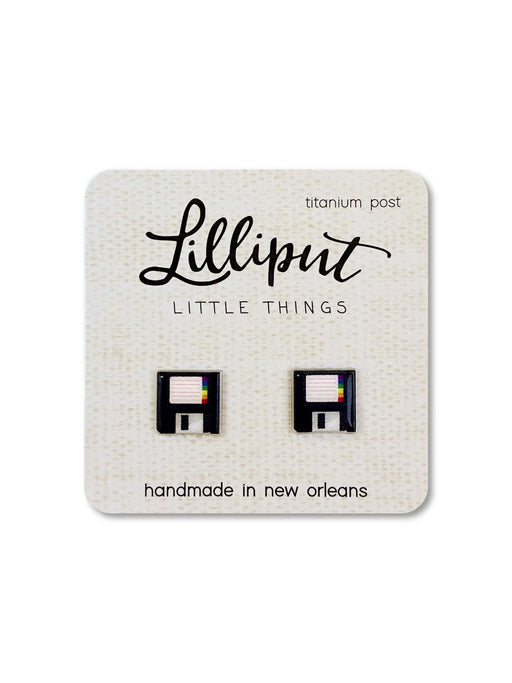 Floppy Disk Posts by Lilliput Little Things | Studs Earrings | Light Years