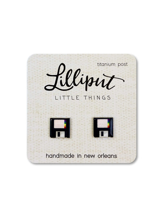 Floppy Disk Posts by Lilliput Little Things | Studs Earrings | Light Years