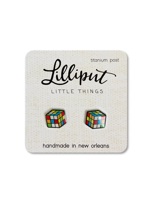 Retro Game Cube Posts Lilliput Little Things | Studs Earrings | Light Years