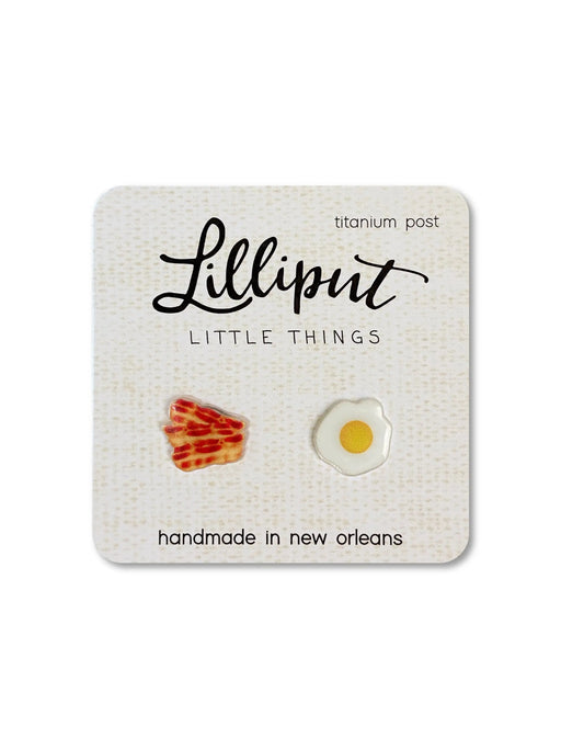 Bacon & Egg Posts by Lilliput Little Things | Studs Earrings | Light Years