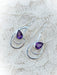 Gemstone Wing Dangles | Sterling Silver Amethyst Earrings | Light Years