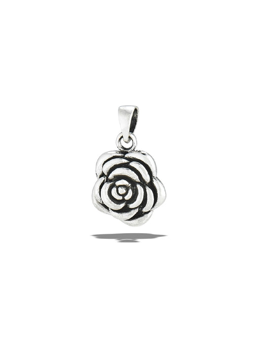 Rose Blossom Pendant | Sterling Silver Necklace | Light Years Jewelry